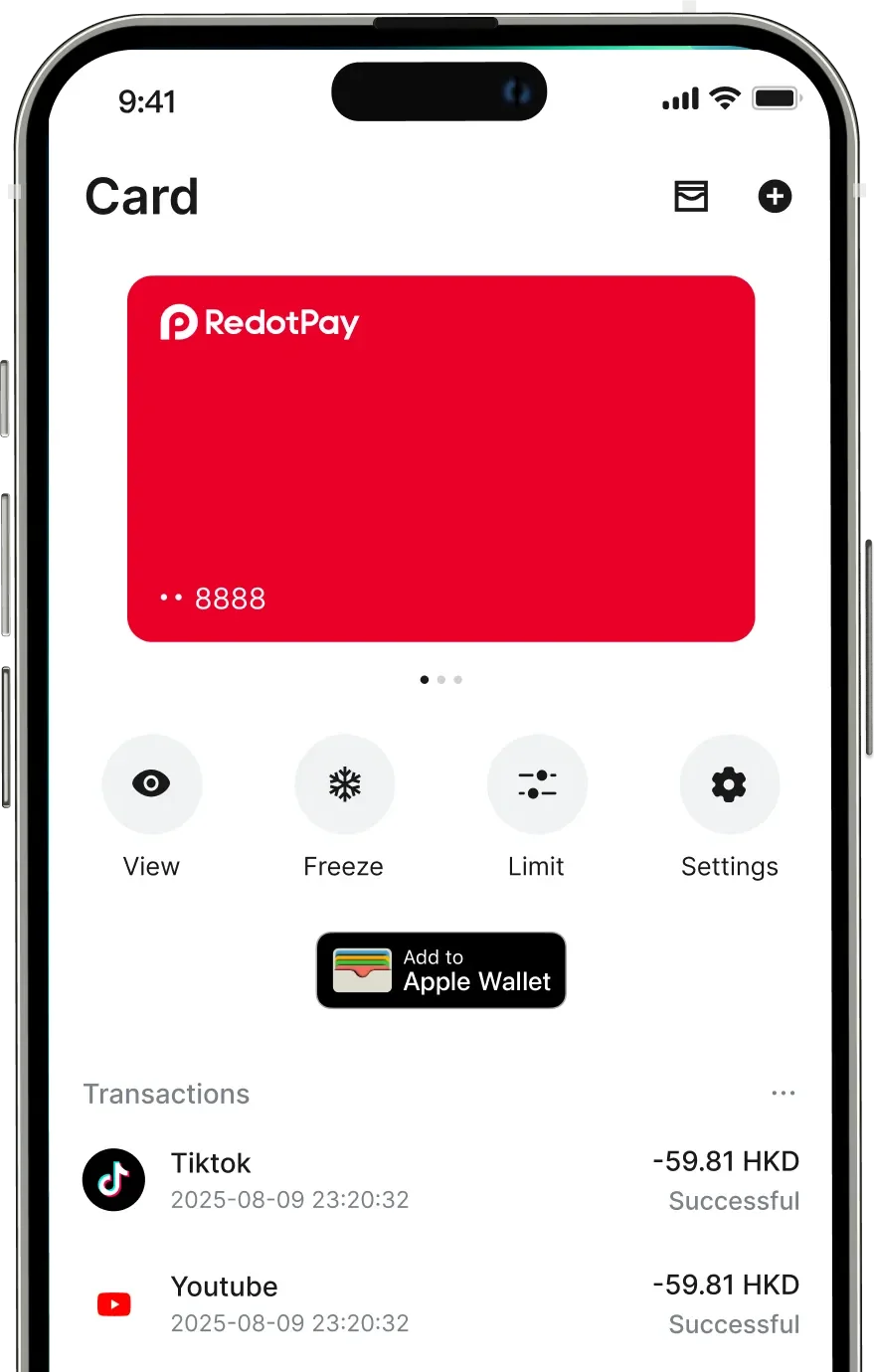 RedotPay Card official card image